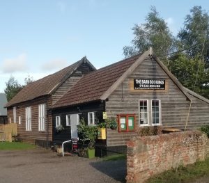 Heath Village Barn - with the new sign